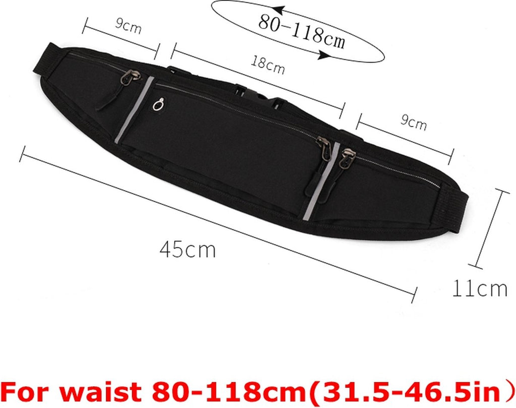 Waist Bag | Running Belt | With Phone Holder | With Smartphone Holder | Reflective | Running Bag | Blue