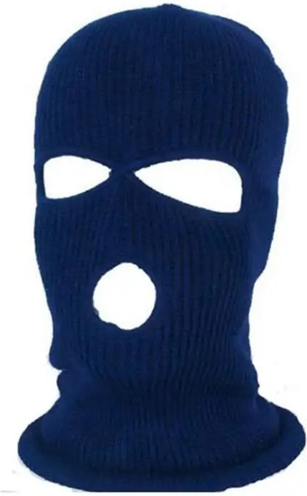 Navy Blue Three-Hole Balaclava Face Mask for Winter Sports