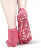 Full Toe Yoga Socks | Full Toe Yoga Sock | With Anti-Slip Bottom | Anti-Slip Socks | Pilates Socks | Size 36-40 | Pink
