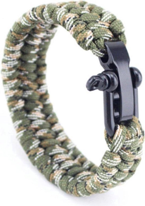 Paracord Survival Bracelet I Paracord Survival Bracelet I Extra Strong I Camouflage