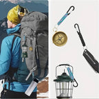 Paracord Survival Keychain with Carabiner | Emergency Kit | Extra Strong | Black