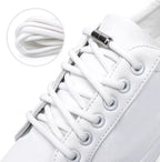 Round Laces - 105 cm - no tie - elastic laces - no tie - shoelaces - sports laces - round - shoelaces - children's laces - White