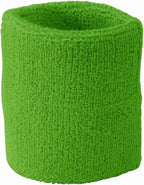 Lime green wrist sweatband