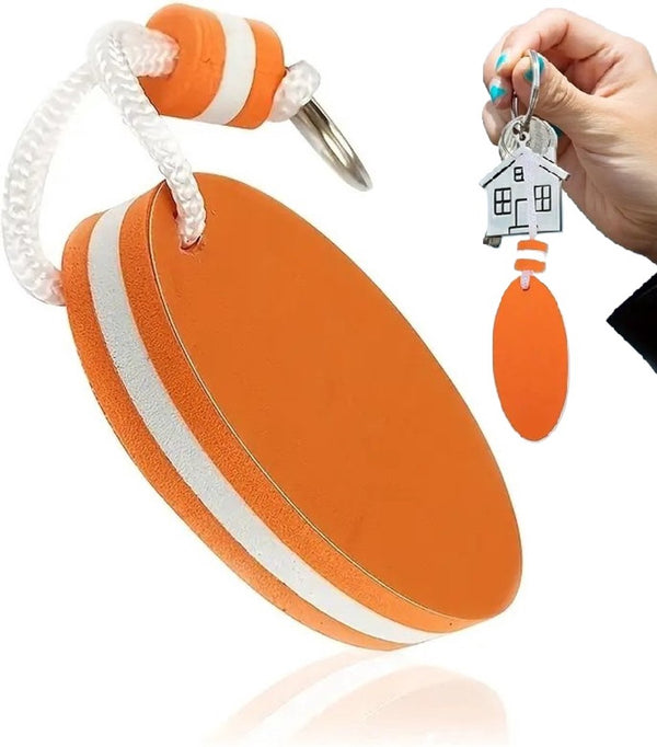 Orange Floating EVA Foam Keychain for Large Keyrings