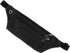 Sporty Waist Bag | Running Belt | Fanny Pack | Crossbody Bag | With Phone Holder & Cable Opening | Running Bag | Unisex | Black