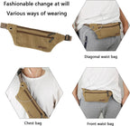 Sporty Waist Bag | Running Belt | Fanny Pack | Crossbody Bag | With Phone Holder & Cable Opening | Running Bag | Unisex | Black