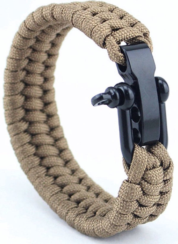 Paracord Survival Bracelet I Paracord Survival Bracelet I Extra Strong I Brown