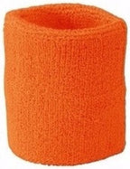 Wristband Set | Sweatband | Sweatbands | Wrist | Sports Bands | 2 Piece | Orange
