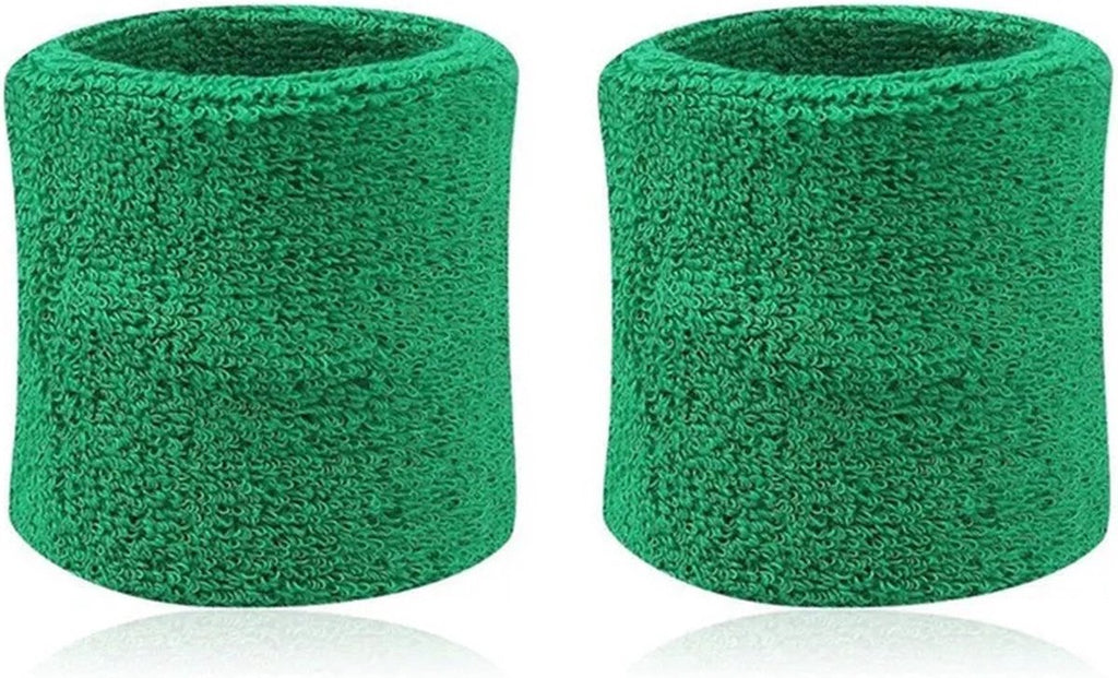 Wristband Set | Sweatband | Sweatbands | Wrist | Sports Bands | 2 Piece | Green
