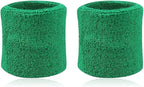 Wristband Set | Sweatband | Sweatbands | Wrist | Sports Bands | 2 Piece | Green