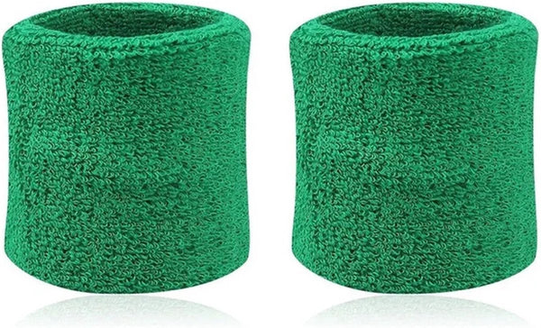 Wristband Set | Sweatband | Sweatbands | Wrist | Sports Bands | 2 Piece | Green