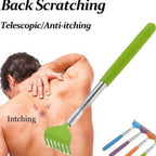 2x Extendable Back Scratcher | Adjustable Back Scratcher | Massage Scratcher | Telescopic Back Scratcher | Up to 56 CM | Stainless Steel | Red