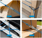 Paracord Adjusters 6-pack – With locking buckle, camping/boat