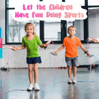 Professional Sports Jump Rope Set of two jump ropes for children - 2.5 meters - adjustable length - with wooden handles - suitable for children from 5 years old (both boys and girls) - for sports and fitness