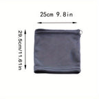 Multifunctional tubular scarf (black) - lined with warm fleece, can be used as a neck warmer or face mask - windproof and warm scarf - suitable for winter sports such as skiing, snowboarding, cycling, hiking, and ice skating