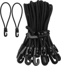 Elastic ropes with hooks - 20 pieces, 10 cm each - Multifunctional tarpaulin tensioner - Rubber tensioner - Suitable for tarpaulins, tents, camping