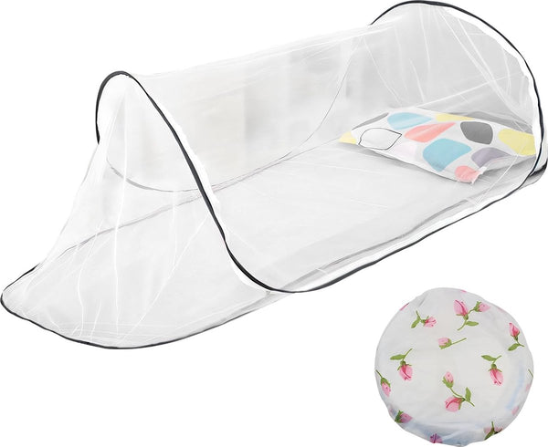 Mosquito Net Bed - Foldable Mosquito Net - L210x H56x W80cm - Pop-Up Mosquito Net Bed - Mosquito Net Tent - Mosquito Net - Cupola - Mosquito Net - Pop-Up Bed Tent - Anti-Mosquito, No Installation Required - Suitable For Camping, Backyard, Foldable Travel
