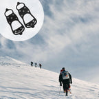 Shoe Covers - Crampons - Anti-slip - Crampons for Hiking Boots - Shoe Spikes - Crampons - For Women or Men - Black - Size 41-46