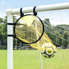 Cross Target with Ball Net - Football Training Equipment - Football Net - Football Goal - Football Kick Net with Adjustable Straps - Football Top Corner Goal Net Goals for Children - Shooting Accuracy Training Practice - Yellow - 1 Piece