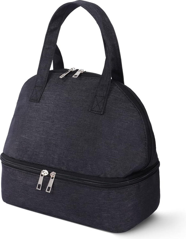 Waterproof Double Compartment Insulated Lunch Bag for Family Picnics