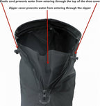 Waterproof Shoe Covers - Rain Shoe Covers - With Zipper and Drawstring - Waterproof Shoe Protectors - Motorcycle Scooter Bicycle Shoe Cover - Shoe Rain Cover - Shoe Cover - Shoe Covers - Anti-Slip - Size 39-40 - Black