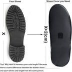 Waterproof Shoe Covers - Rain Shoe Covers - With Zipper and Drawstring - Waterproof Shoe Protectors - Motorcycle Scooter Bicycle Shoe Cover - Shoe Rain Cover - Shoe Cover - Shoe Covers - Anti-Slip - Size 43-44 - Black