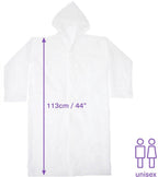 Rain Ponchos - Reusable Rain Poncho for Adults (Transparent EVA) - Raincoat - Rain Cape - Mackintosh for Camping - Suitable for Hiking, Festivals, Cycling, Motorcycle - Unisex - Lightweight - Waterproof - 1 piece