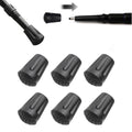 Nordic Walking Tips - 6 Pieces - Walking Stick Tips - Crutch Tips - Nordic Walking Pads - Nordic Walking Cane Tips - Round Nordic Footings - Trekking Pole Tips - Replacement Tips - End Stop - Walking Stick Base - Easy to Install - Black