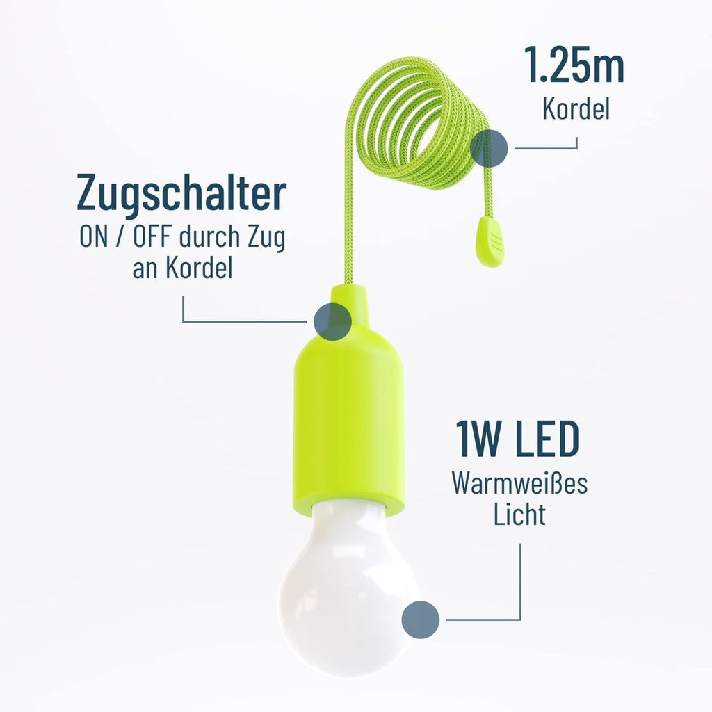 Camping lamp - pull light - Camping - Creative LED Tent Lamp - Portable Camping Lamp - Camplamp - Tent Lighting - Lights - Bright - IPX4 Waterproof - for Outdoor /fishing /Travel /camping /party decoration - Halloween - Christmas - green