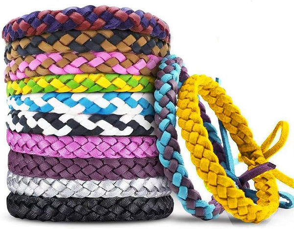 Anti-Mosquito Bracelet - 12 Pieces - Anti-Mosquito Bracelet - Insect-Repellent Wristband - Anti-Mosquito Stickers - Anti-Mosquito - Mosquito Protection - Anti-Mosquito - Mosquito Repellent - Suitable For Children Adults Camping Fishing Trip