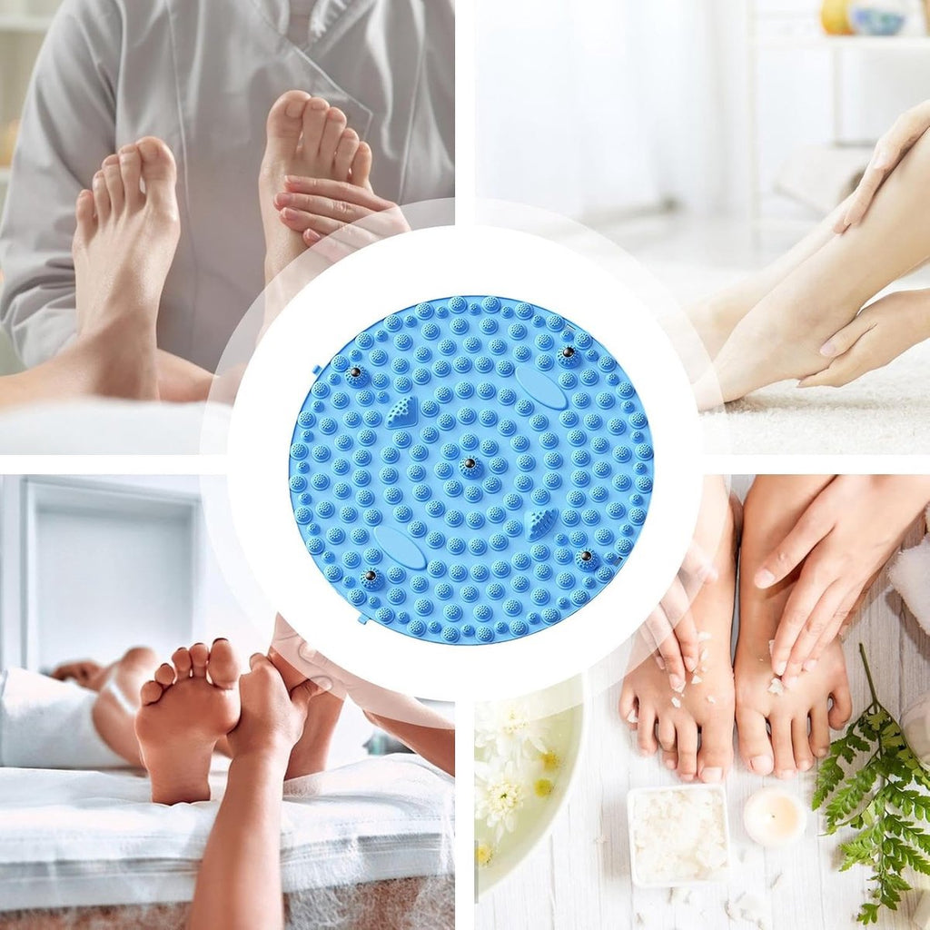 Acupressure Mat - Massage Mat - Stimulates Blood Circulation - Acupressure Improves Blood Circulation - Foot Massage Mat - Foot Relief Massage Mat - Reflexology Mat - Portable Acupoint Mat for Feet - Blue