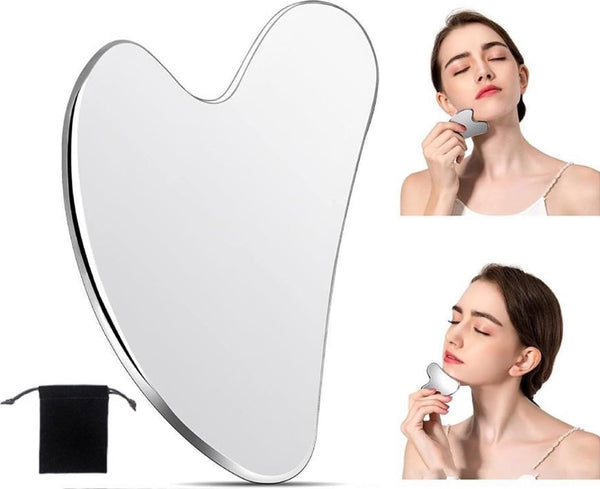 Gua Sha Scraper Stainless Steel With Storage Bag