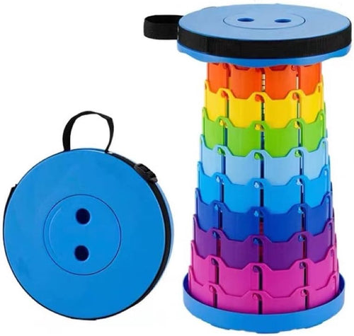 Rainbow Telescopic Folding Camping Stool - P