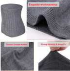 Cashmere heating belt - abdominal and back heating belt - knitted elastic belt - Bodywarmer made of very soft material - Prevents lower back pain - Stay warm in winter - Double-layer padding - Size L - Grey
