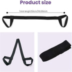 Yoga Mat Strap - Yoga Mat Carrying Strap - Straps - Adjustable Shoulder Straps - Yoga Mat Carrying Strap - Yoga Mat Storage Straps - For Storage and Organization - Black - 38 mm x 1.5 m - (mat not included)