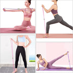 Fitness Elastic Bands - 2 Pieces - Figure 8 Resistance Bands - Resistance Power Band Tube - Fitness Bands - Yoga Resistance Band - Stretch Fitness Band - Resistance Cable - Pull Rope - Chest, Arm and Shoulder Stretch Bands - for Home Training, Strength Tr
