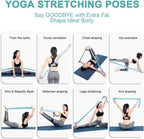 125*4 cm - Yoga resistance band - Yoga stretch band - Yoga exercise band - Stretch band - with 11 rings - Resistance band - for training, pilates, dance and fitness - blue purple