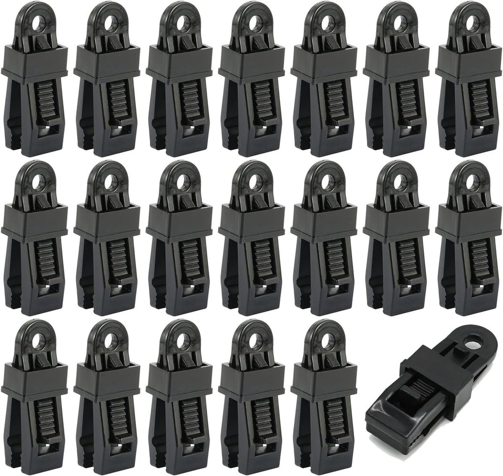 20 pieces - Tent clamps - Tarpaulin clips - Tent clip - tent clip awning clip - camping awning clip - crocodile clips - tarpaulin clip tarpaulin clip - for swimming pools, canopies, caravan awnings, car covers, outdoor tents, canopies and covers - 7.8*2.3