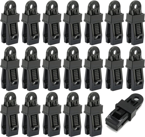 20 pieces - Tent clamps - Tarpaulin clips - Tent clip - tent clip awning clip - camping awning clip - crocodile clips - tarpaulin clip tarpaulin clip - for swimming pools, canopies, caravan awnings, car covers, outdoor tents, canopies and covers - 7.8*2.3