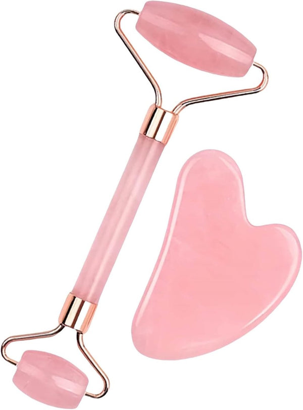 Rose Quartz Jade Roller & Gua Sha Stone