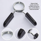 4 pieces - Barbell Clamp - 2.8 cm - Spring Barbell Clamp - Dumbbell Clip - Spring Clips for Weights - Barbell Bars - Clamp Ring - Spring Clips - Locking Clip Ring Bodybuilding - for Weightlifting, Training Barbell, Bars, Plates, Gym - Black