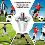 12 pieces - football studs - replacement metal football studs - 8 11mm and 4 13mm football studs - with tools - replacement football studs for football boots - football boot accessories - silver