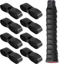 8 pieces - Racket grips - Racket Grip Tape - Badminton grip tape - Tennis racket grip tape - sports accessories - replacement grip - self-adhesive - for tennis rackets, badminton and more - 1100*25*0.6mm - black