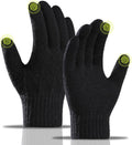 Gloves - Winter Gloves - Warm Gloves - Touchscreen Gloves - Men's Winter Touchscreen Gloves - Warm and windproof fleece lining - Durable and soft - for outdoors, running, skiing, cycling - black