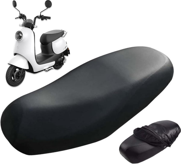 Motorcycle Seat Cover - Electric Bike Seat Cover - Scooter Seat Cover - Rain Seat Cover Scooter - Waterproof PU Scooter Seat Cover - Universal Seat Cover - Wear-Resistant Waterproof Cover - Seat Cover - For Most - 80*60 cm - Black