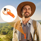 6 pieces - Emergency whistle - survival whistles - dual frequency - emergency whistle - with reflective cord, adjustable clip - emergency whistle survival whistle - for rescue operations in nature, hiking, camping, hunting and safety at sea - orange