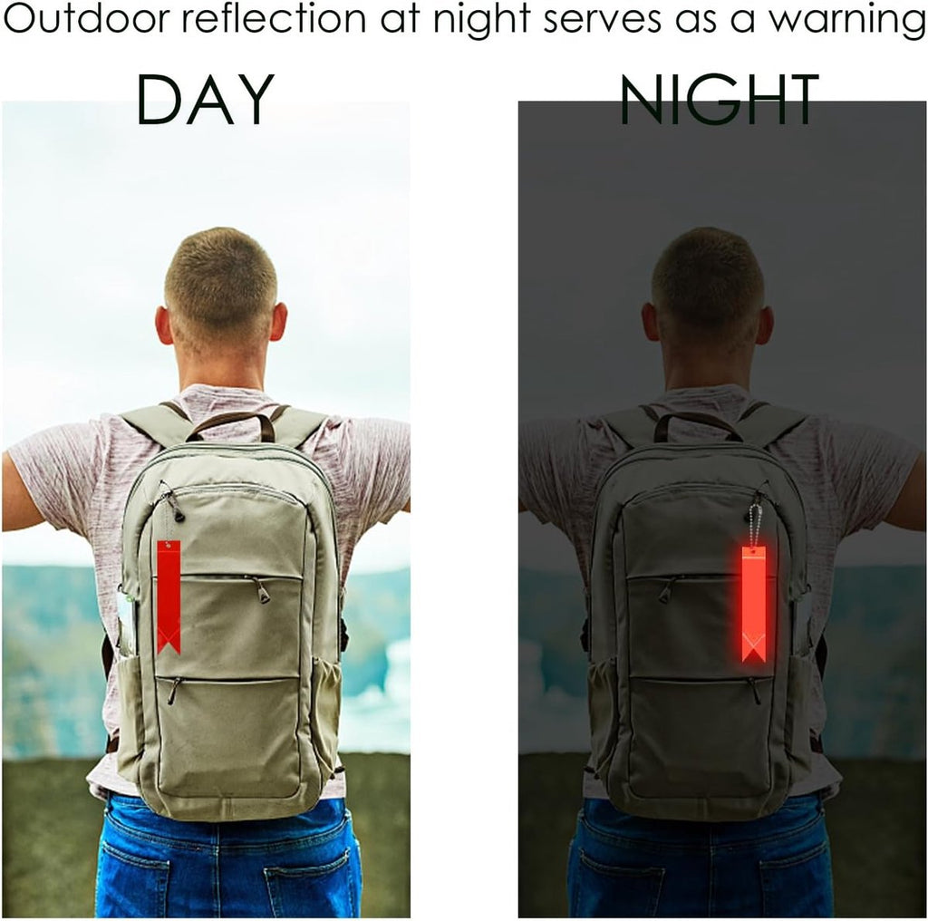 12 pieces - Reflective hangers - Reflective strips - Backpack hangers - children's school bag hanger - keychain - safety warning hanger - suitable for cycling, walking and running - 15 cm