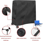 210D Waterproof Table Tennis Table Cover - Table Tennis Table Cover - Waterproof, windproof and UV-resistant - Dustproof - Table Tennis Table Protector - Protective Cover - Foldable Table Tennis Table Cover for Indoor and Outdoor Use - Black - 165×70×185c