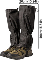 Waterproof Gaiters - 1 pair - Hiking Gaiters - Waterproof Gaiters - Hiking Gaiters - Leg Covers - Shoe Covers - Gaiters - Adjustable Gaiters - Hiking Shoe Accessories - for hiking, skiing, walking, climbing - black