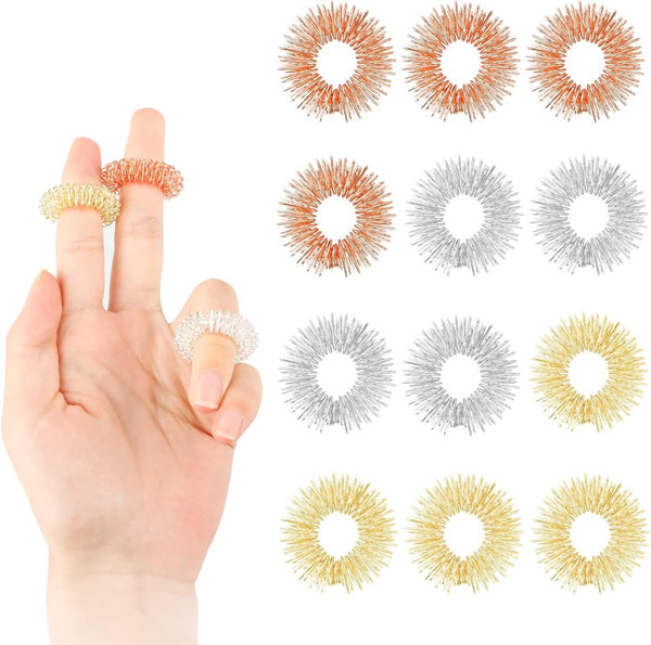 12 Finger Massage Rings (One size)